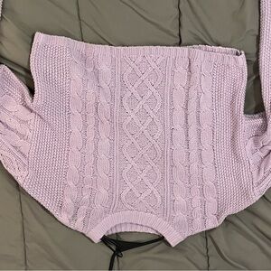 Lavender Cable Knit Sweater